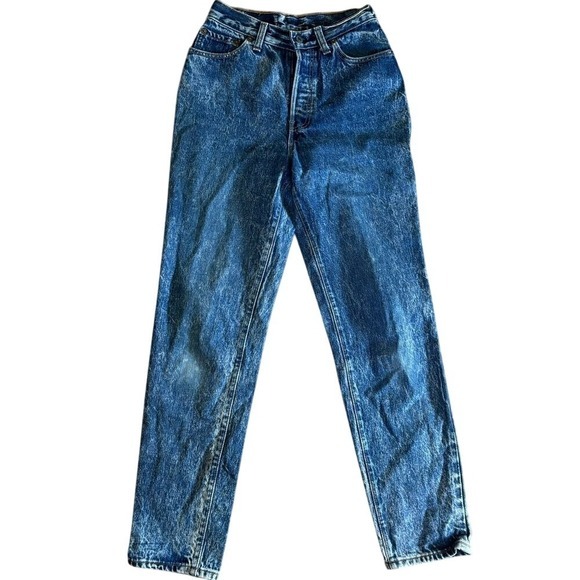 Vintage Women's Levis 501 Jeans Sz 5 1980's Acid Wash High Rise Button Fly 24X29 - Picture 1 of 8